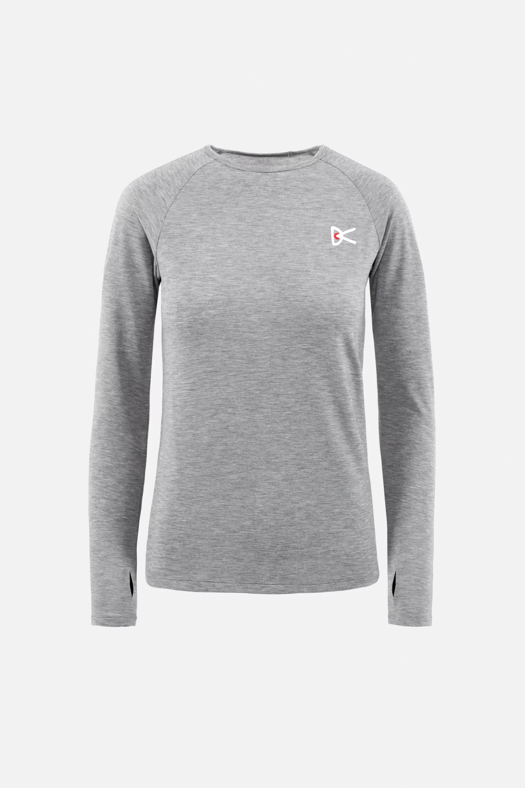 District Vision | Tencel® Long Sleeve Fitted Tee - Heather Gray