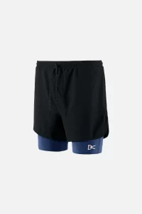District Vision | Layered Pocketed Trail Shorts – Black/Midnight